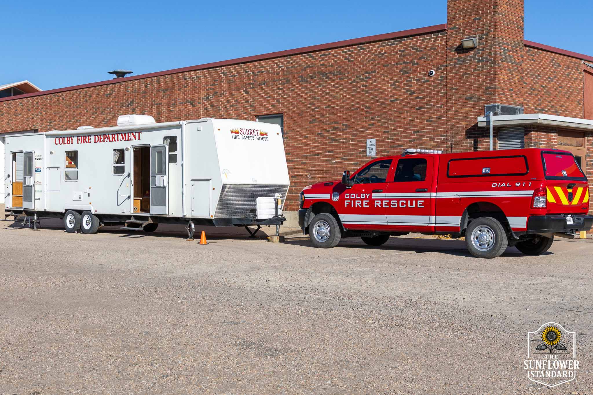 Colby Fire Department fire-safety visit at Colby Grade School