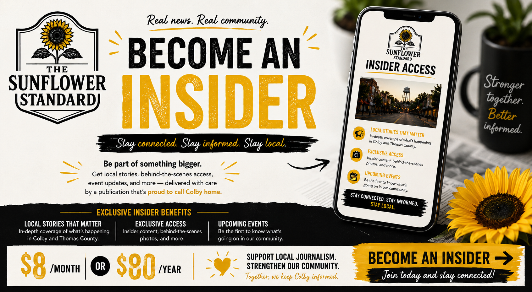 Become a Sunflower Standard Insider.